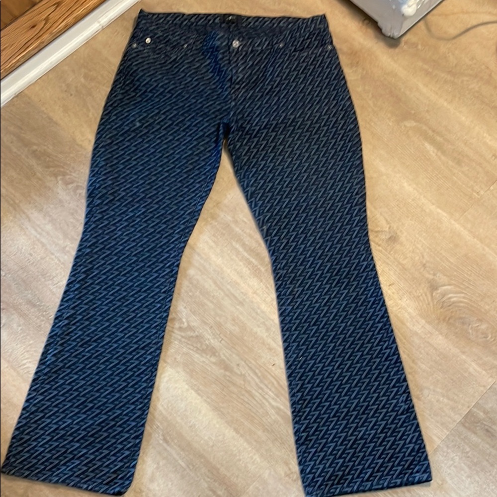 7 For All Mankind Blue Flare Jeans
